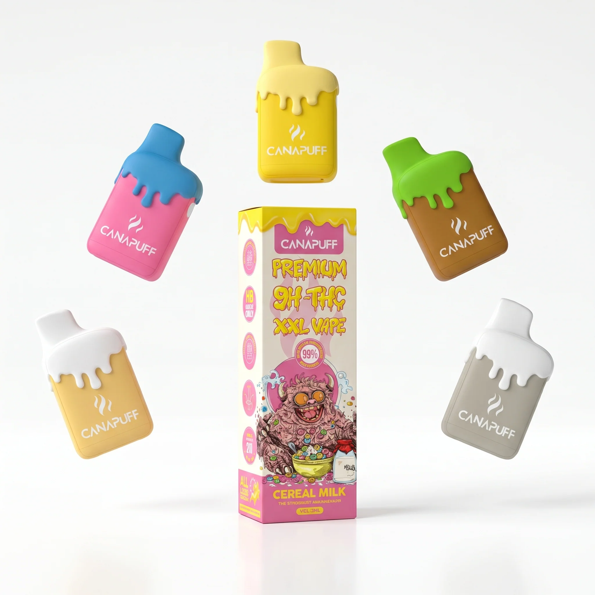 9H-THC XXL Vape Cereal Milk 99% 2ml - Image 2