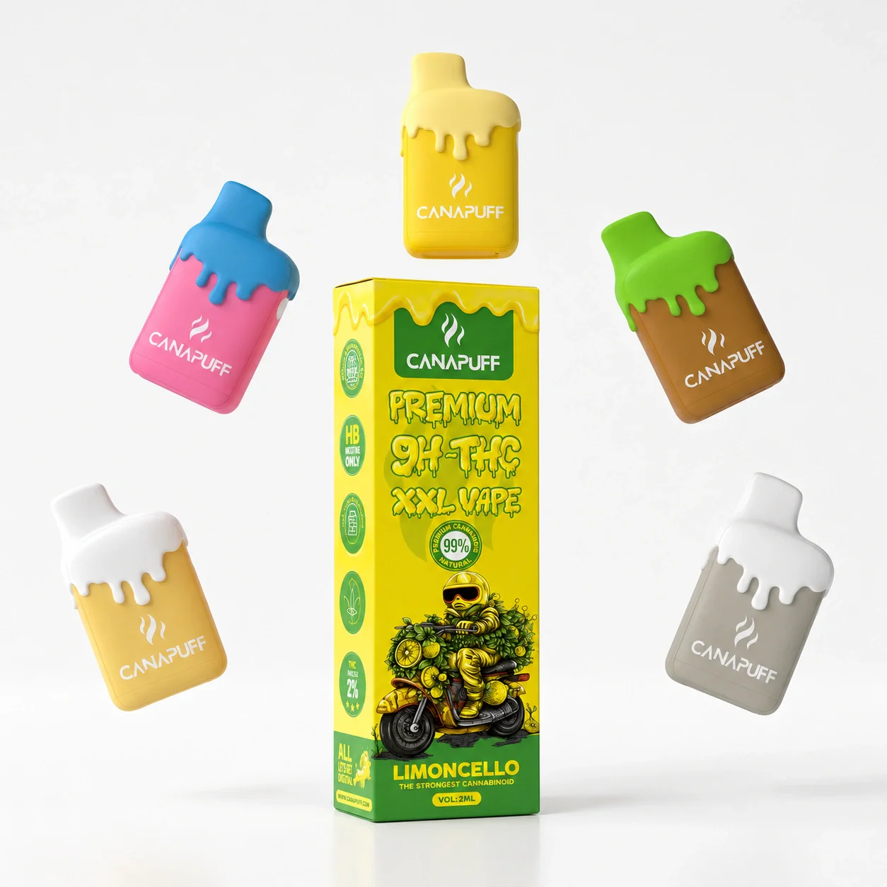 9H-THC XXL Vape Limoncello 99% 2ml - Image 2