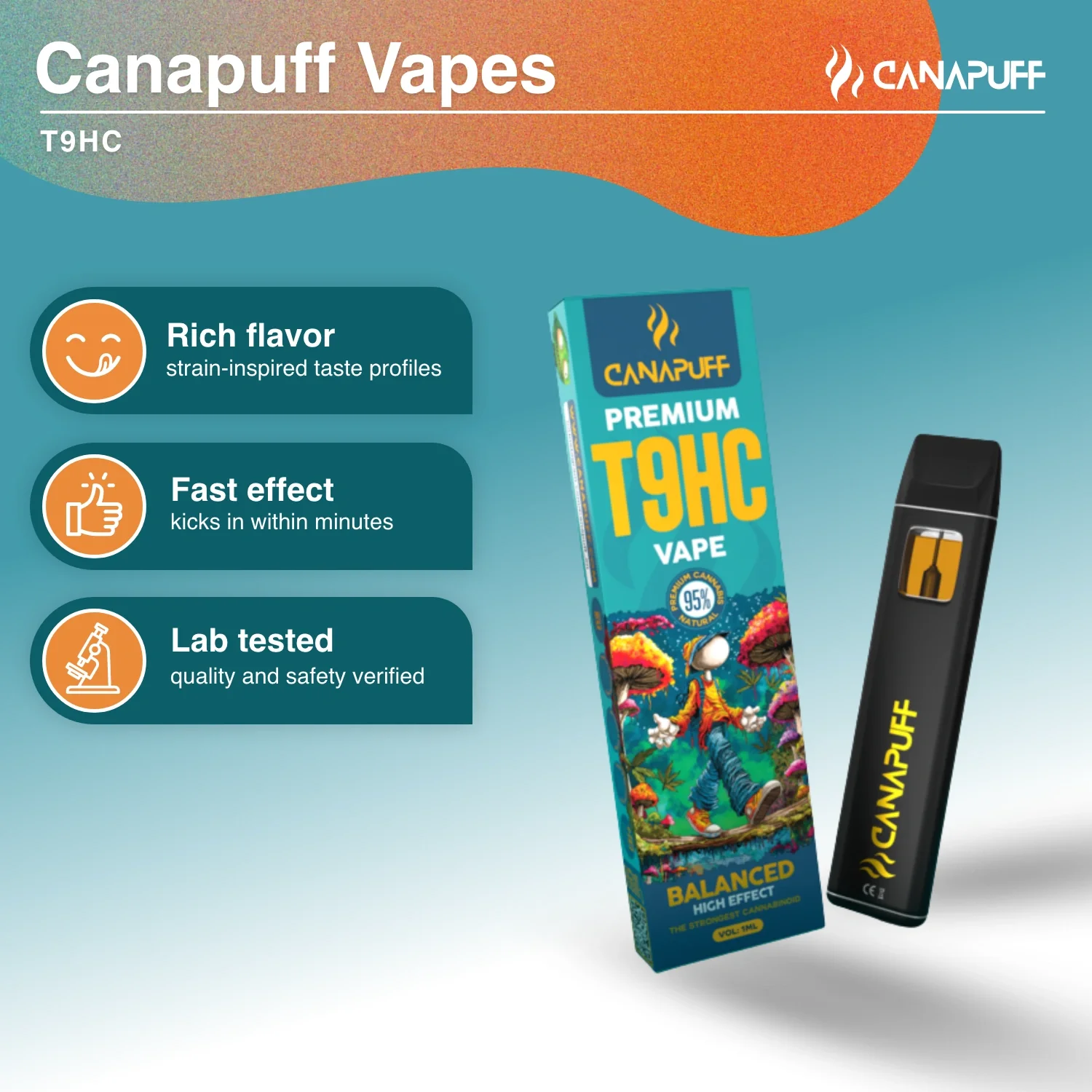 T9HC Vape Balanced 95% 1ml - Image 2