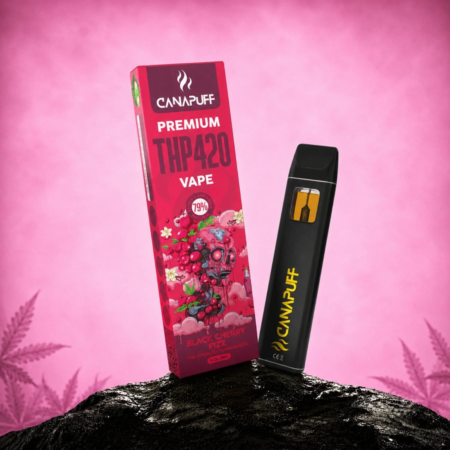 THP420 Vape Black Cherry Fizz 79% 1ml