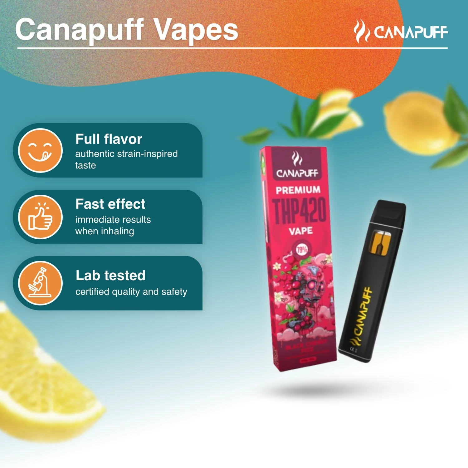 THP420 Vape Black Cherry Fizz 79% 1ml - Image 2