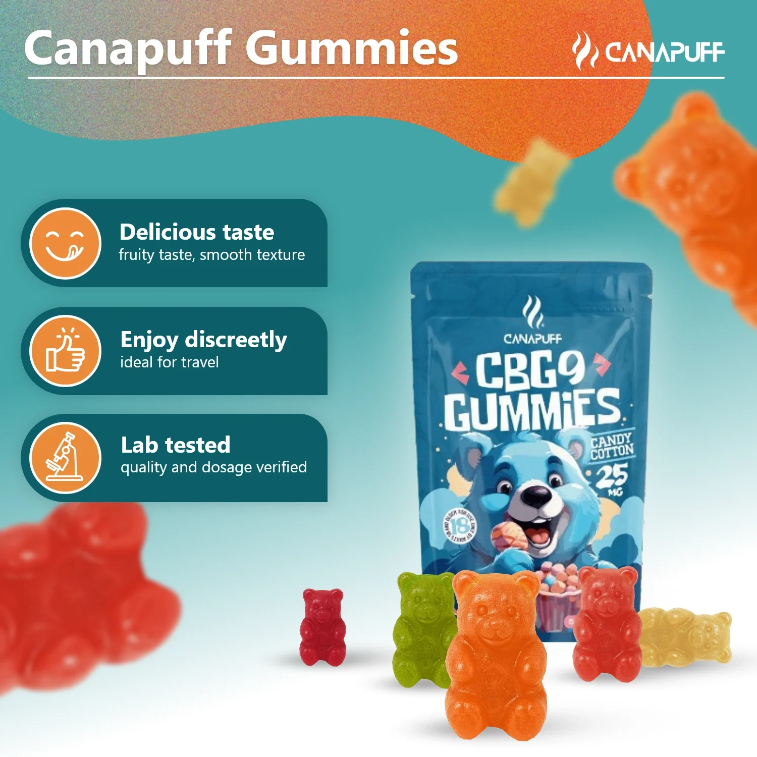 CBG9 Gummies Candy Cotton - Image 2