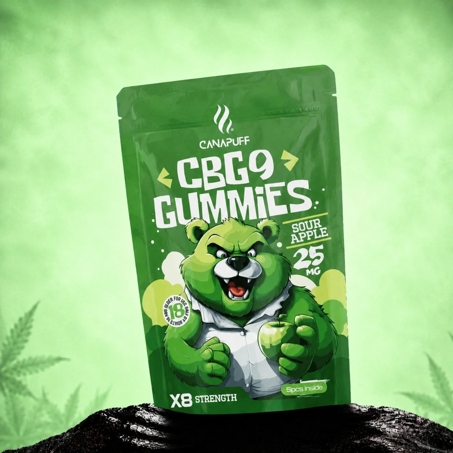 CBG9 Gummies Sour Apple