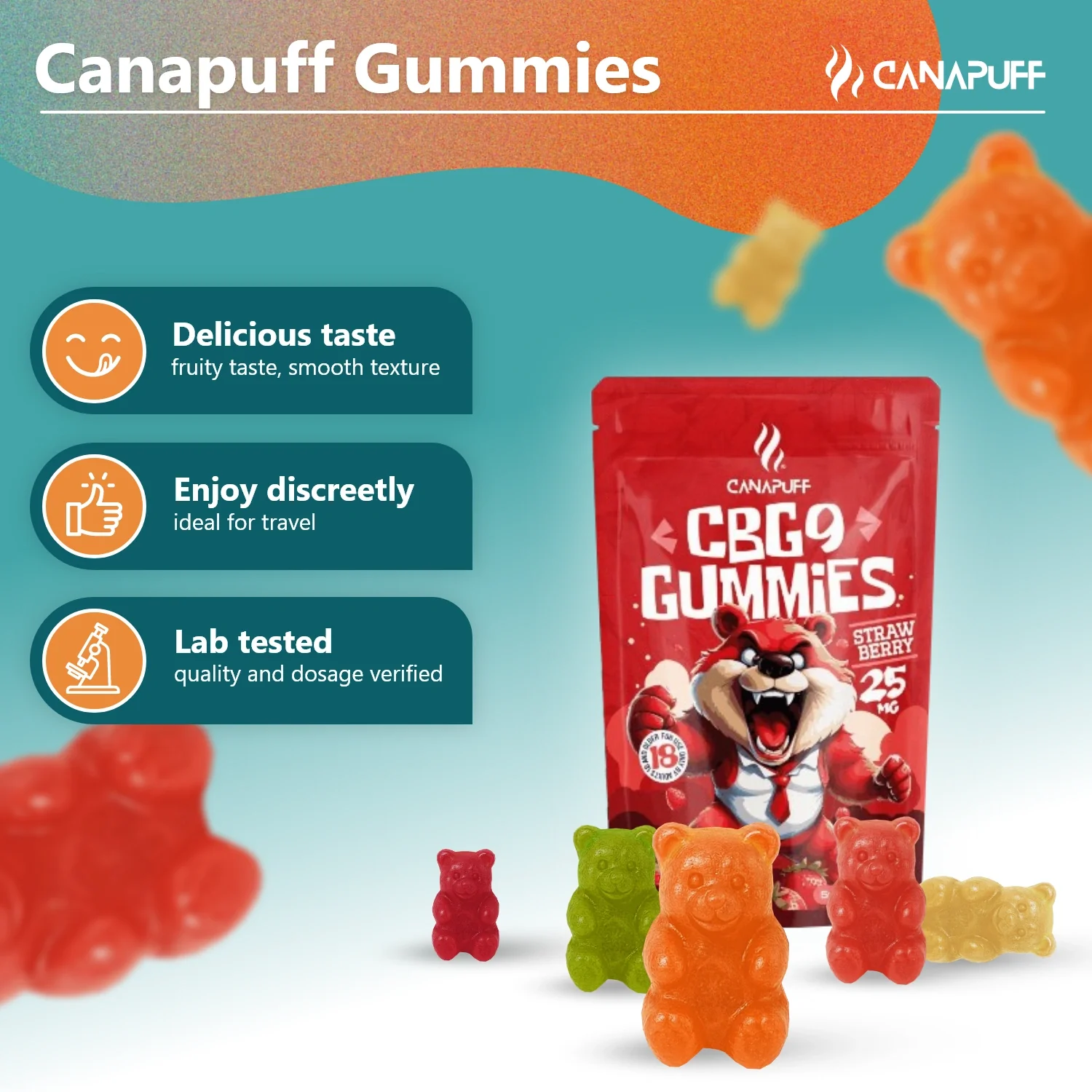 CBG9 Gummies Strawberry - Image 2