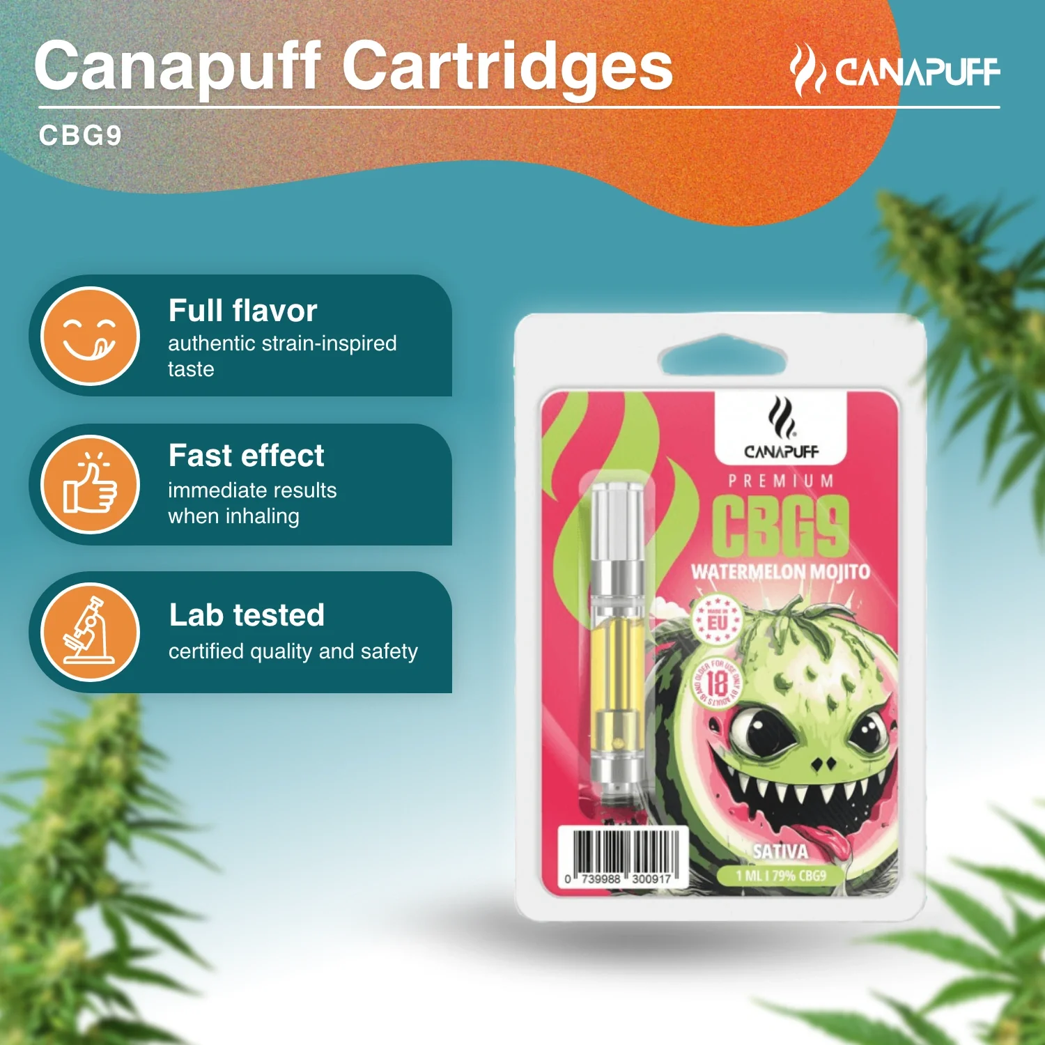 CBG9 Cartridge Watermelon Mojito 79% - Image 2