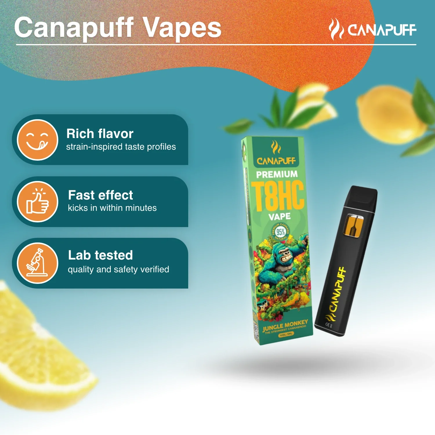 T8HC Vape Jungle Monkey 95% 1ml - Image 2