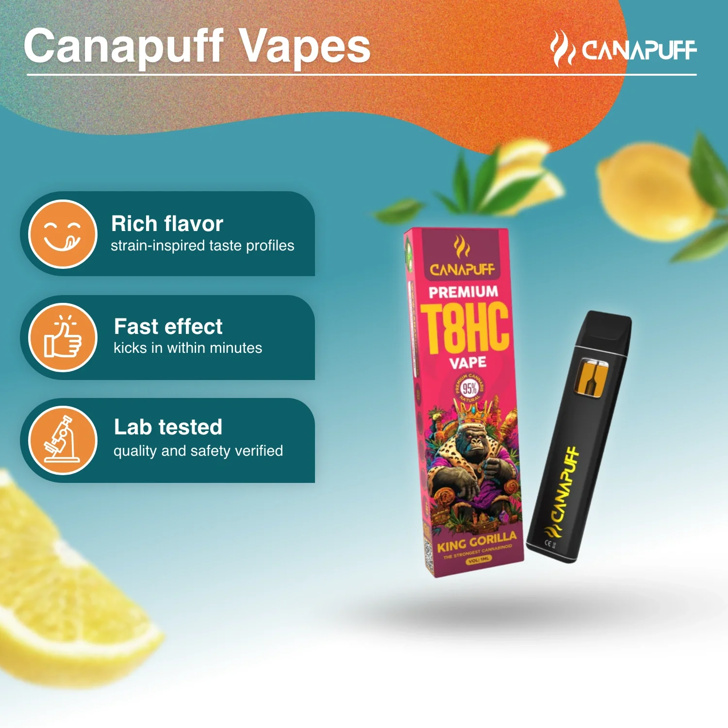T8HC Vape King Gorilla 95% 1ml - Image 2