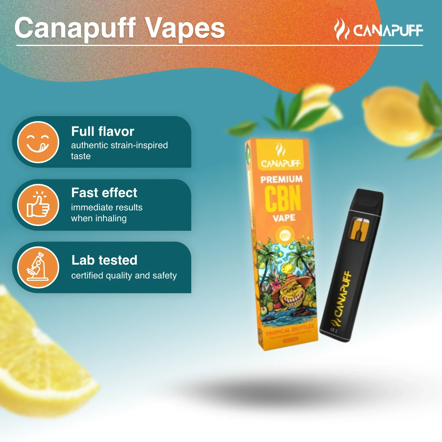 CBN Vape Tropical Zkittles 89% 1ml - Image 2